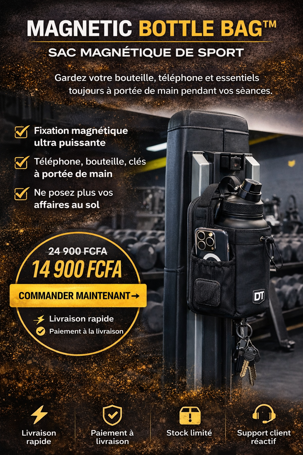 Magnetic Bottle Bag™ – Sac Magnétique de Sport